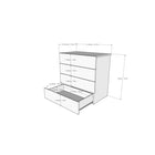Nexera - Commode James 4 tiroirs, Noyer-5