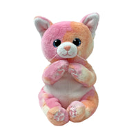 Ty, Inc. - Peluche Beanie Belly - Lilibelle-Motif chaton rose pastel et pêche