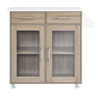 Modway - Cuisine Chariot de cuisine, Chêne Blanc-Assemblée requise