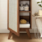Modway - Soma 18" Armoire de toilette de salle de bain (lavabo non inclus) - Noyer-Porte en rotin