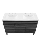 Modway - Render 48" Meuble de salle de bain à double lavabo - Blanc charbon-9