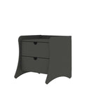 Manhattan Comfort - commode et table de chevet Coney style milieu du siècle moderne - gris - ensemble de 2-Garantie limitée du fabricant de 30 jours