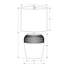 Monarch Specialties - Luminaire - 17 po H Lampe De Table - Céramique Noire - Abat-Jour Gris - Contemporain-Avec une garantie limitée de 2 ans contre tout défaut, vous pouvez faire confiance à la qualité et à la durabilité de cette option d'éclairage à la mode