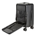 Gry Mattr - Bagage à main hybride à 4 roulettes - Noir mat-Compartiment avant séparé pour ordinateur portatif pour récupérer rapidement votre ordinateur et vos documents de voyage