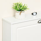 HOMCOM - Armoire à chaussures étroite avec 3 tiroirs basculants pour entrée - blanc-Assemblage requis 