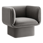 Modway - Tate Performance Velvet Chaise d’accent - Storm Grey-Velours de performance résistant aux taches