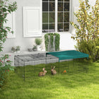 PawHut - Cage pour petits animaux pour poules, lapins, chinchillas 73 po x 30 po x 20 po-Avec 2 portes principales, 2 portes latérales et une porte supérieure, vous pouvez accéder facilement à vos animaux 