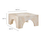 Modway - Valen Intérieur - Terrasse extérieure Béton voûté Table basse - Honey Onyx-Béton massif