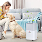 HOMCOM - déshumidificateur portable silencieux 1500 pieds carrés avec 3 modes - blanc-Convient pour des pièces de 1500 pi²