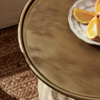 Modway - Lazaro Manche Rotin Table d’appoint - Laiton Naturel Poli-Silhouette sculpturale en sablier
