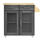 Modway - Cuisine Chariot de cuisine, Charbon naturel-Assemblée requise