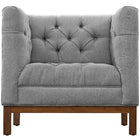 Modway - Panache Tissu rembourré Fauteuil - Gris d’attente-Capacité de poids en fauteuil - 441