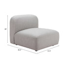 Zuo - Biak Chaise centrale - Gris-6