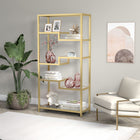 Hudson&Canal - Bibliothèque Johann 68"H - Laiton-Nettoyer avec un chiffon doux et sec, sans produits chimiques agressifs ni produits de nettoyage abrasifs