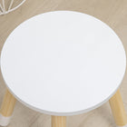 Qaba - Coiffeuse pour enfants avec miroir et tabouret pour 3-6 ans - blanc-Couleurs : Blanc, Naturel  
