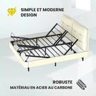 MotionGrey - Cadre de lit réglable King - Base de lit électrique avec télécommande filaire et réglage tête/pieds - King - Noir-4
