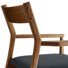 Modway - Solara Bois de cuir végane Fauteuils de salle à manger Ensemble de 2 - Noir noyer-10