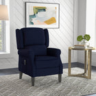 HOMCOM - Fauteuil de massage inclinable avec repose-pieds - bleu-Position assise ou inclinée à 150° avec le repose-pieds relevé en poussant manuellement le dossier avec le poids du corps 