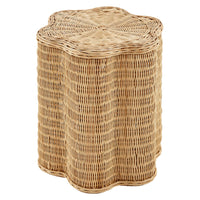 Modway - Erika Festonné Rotin naturel Table d’appoint - Naturel-Table latérale/d’appoint extérieure