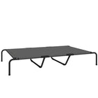 PawHut - Lit pour chien surélevé d’extérieur - 59,8 po L x 37 po l x 9,1 po H - gris-Le design surélevé de 9,1 po (23 cm) garde les animaux au frais et à l’abri des parasites 