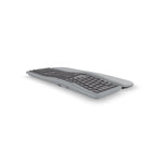 BlueDiamond - Clavier sans fil Ergo avec repose-poignets amovible taille complète, disposition française, gris-Compact mais fonctionnel : Comprend une large gamme de touches, incluant un pavé numérique complet, sans sacrifier d’espace sur votre bureau