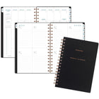 AT-A-GLANCE - Agenda scolaire hebdomadaire/mensuel Signature 2026-2027 - 8 1/2 po H x 5 3/8 po l - noir - bilingue-Hebdomadaire: une semaine par 2 pages, du lundi au dimanche avec les rendez-vous réglées et une section de notes