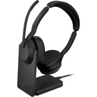 Jabra - Casque sans fil stéréo USB-C Evolve2 55 Link380c avec support - Unified-Connectivité Bluetooth et USB