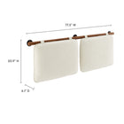 Modway - Anela Fixé au mur Chenille recouverte Tête de lit King Size, Noyer à la crème-Sellerie en chenille