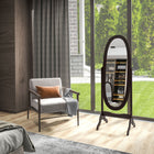 HOMCOM - Miroir pleine longueur - 18,9 po l x 57,9 po H - marron-Couleur : Café 