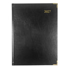 Brownline - 2027 agenda hebdomadaire Executive avec reliure cousue – 10 3/4 po x 7 3/4 po – couleurs assorties – trilingue-Horaire de rendez-vous de 7 h a.m.
à 6 h p.m., à intervalles de 15 minutes du
lundi au vendredi
