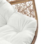 Modway - Encase Terrasse extérieure Rotin Chaise à balançoire - Blanc cappuccino-9