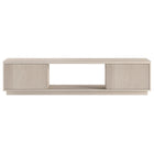 Hudson&Canal - Meuble TV Dorian pour téléviseurs jusqu'à 78" - Blanc aulne-Un design contemporain moderne peut accueillir des téléviseurs jusqu'à 78 pouces pour votre espace de divertissement