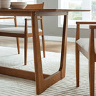 Modway - Solara Rectangle de 71 po Bois Table à manger, Noyer-Jambes en forme de U