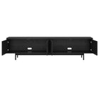 Hudson&Canal - Meuble TV Whitman pour téléviseurs jusqu'à 85 pouces - Grain noir-Nettoyer avec un chiffon doux et sec, sans produits chimiques agressifs ni produits de nettoyage abrasifs