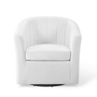 Modway - Prospect Performance Velvet Fauteuil pivotant - Blanc-Capacité de poids maximale : 331 lb