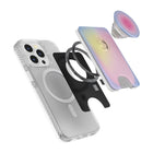 Popsockets - PopWallet+ pour MagSafe avec bague d'adaptation - Aura-Profil fin , facilement transportable dans une poche