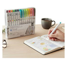Zebra - Mildliner et Sarasa Cip Planner et Kit Créatif - Couleurs Assorties - Paquet de 14-Encre lisse et sans bavure