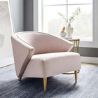 Modway - Odyssey Performance Velvet Fauteuil - Rose-Fauteuil d’accent moderne