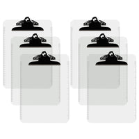 Davis Group - Planchettes à pince à ressort, format lettre, 9 po l x 12 po H – Transparentes - 6 par paquet-Les planchettes sont fabriquées en plastique moulé par injection résistant et durable et présentent des bords lisses