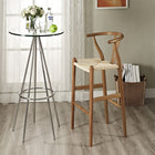 Modway - Amish Tabouret de bar - Noyer-Cadre en hêtre massif