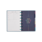 The Happy Planner - Planificateur daté format mini 2026–2027 à reliure à disques - 7-1/2 po x 6-11/16 po - Expression abstraite-La disposition Horizontale en format mini vous permet de noter vos listes, rappels importants et tâches à accomplir dans des cases hebdomadaires horizontales