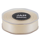 JAM Paper - Ruban de satin double face - 7/8" de large x 25 m - Ivoire-Notre ruban décoratif est fabriqué à partir de satin double face de la plus haute qualité, avec une finition lisse !