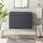 Modway - Render Fixation murale de 30" Armoire de toilette de salle de bain (lavabo non inclus) - Gris-Coiffeuse à grains de noyer