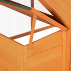Pawhut - Grand poulailler avec pondoir - orange-Ce poulailler est fabriqué avec un cadre solide en bois de sapin pour plus de durabilité 