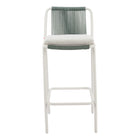 Zuo - Luft Tabouret de bar - Blanc/Vert - Ensemble de 2-Coussin amovible