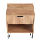 Manhattan Comfort - DUMBO 20,07" Table de nuit moderne 1 tiroir - Brun doré - Lot de 2-Garantie limitée du fabricant de 30 jours