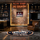 Connor McDavid and Leon Draisaitl Edmonton Oilers Line-Up sur toile - Toile encadree - 31" x 22"-Dimensions finales: 31.5x22.5