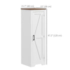 HOMCOM - Armoire de rangement style ferme avec étagère réglable pour salon - blanc-Panneau de particules stratifié et MDF peint pour un entretien facile 