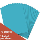 Jam Paper Étiquettes autocollantes pleine page Astrobright, 8 1/2 x 11 po, bleu lune, 10/paquet-Bleu