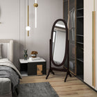 HOMCOM - Miroir pleine longueur - 18,9 po l x 57,9 po H - marron-Miroir épais pour une finition brillante et élégante 